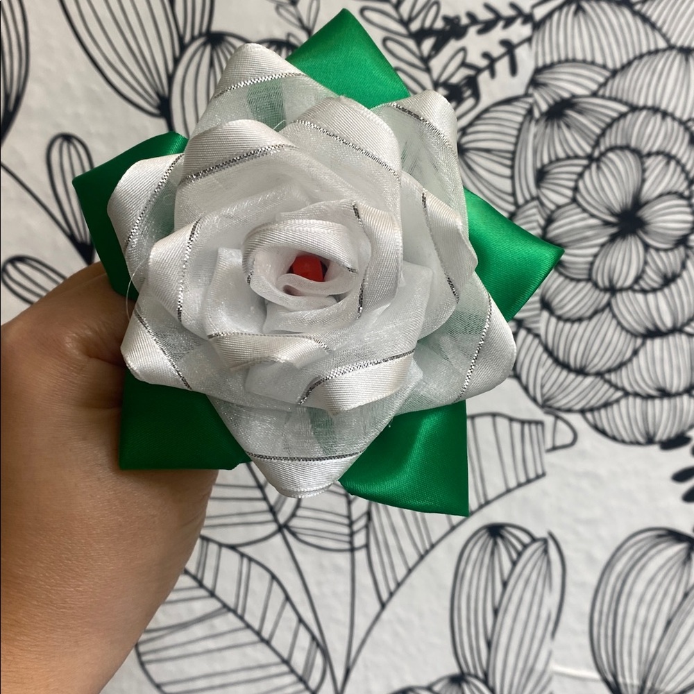 Hand Crafted Satin Rose Pen - Picture 10 of 10